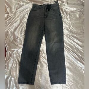 Fashion Nova Gray High-Rise Jeans